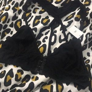 Black Racer-back Bralette Size M